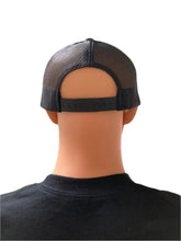 Load image into Gallery viewer, Hats - Grey Red Script Black Back - Snap Back

