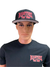 Load image into Gallery viewer, Hats - Black Roosterz Flex Fit - Flatbill
