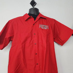 Shirt - Embroidered Button Up - Red